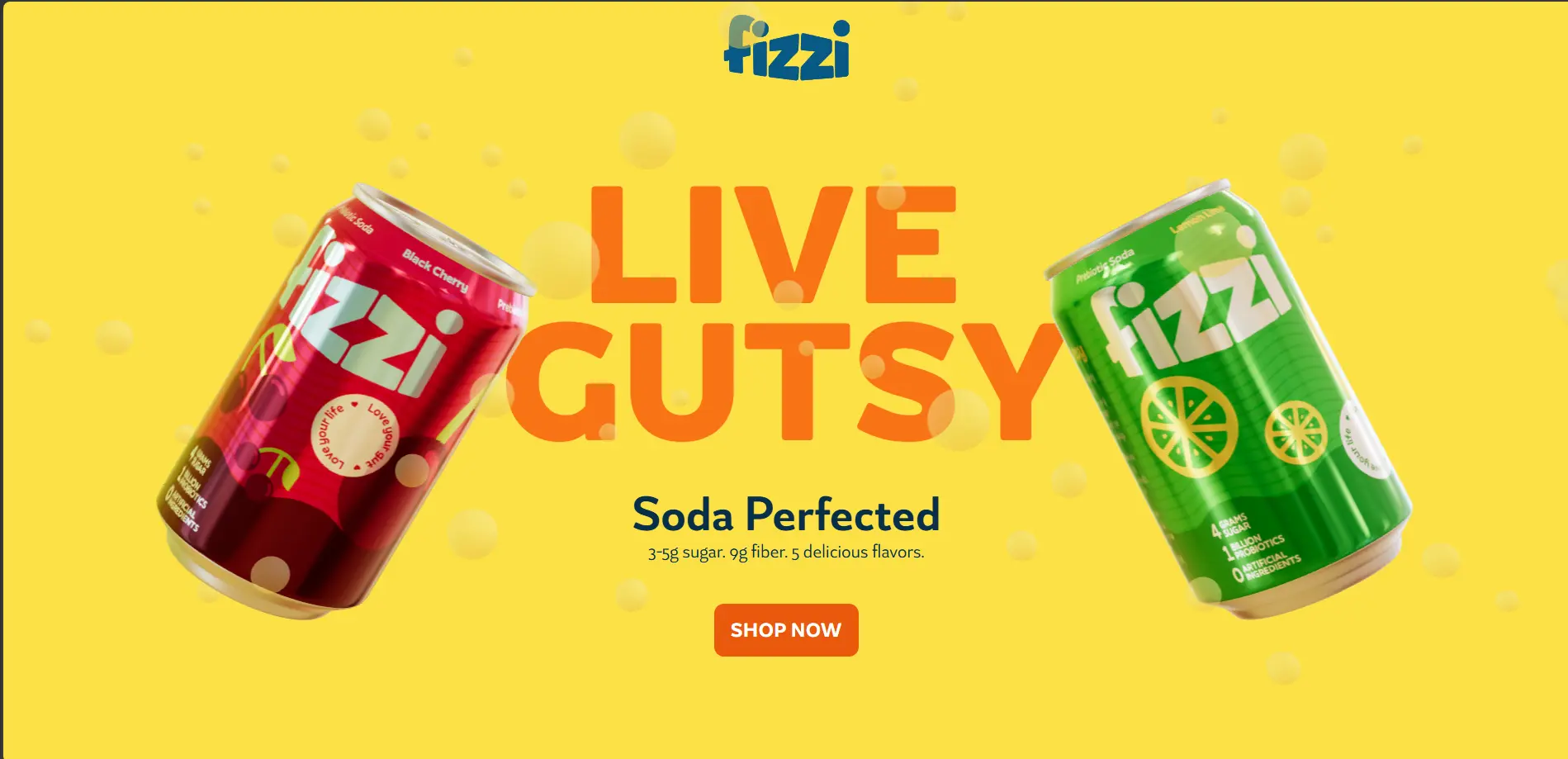 Fizzi - A 3D Interactive Soda Landing Page