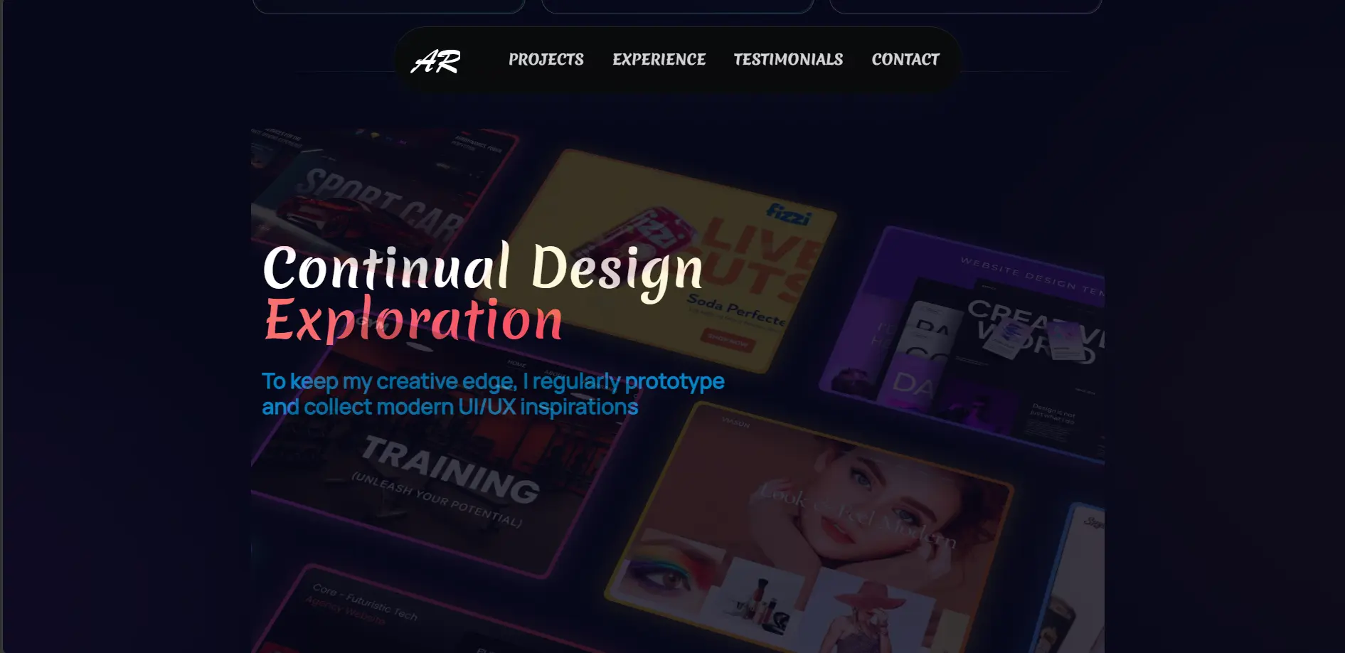 3D Portfolio screenshot 1