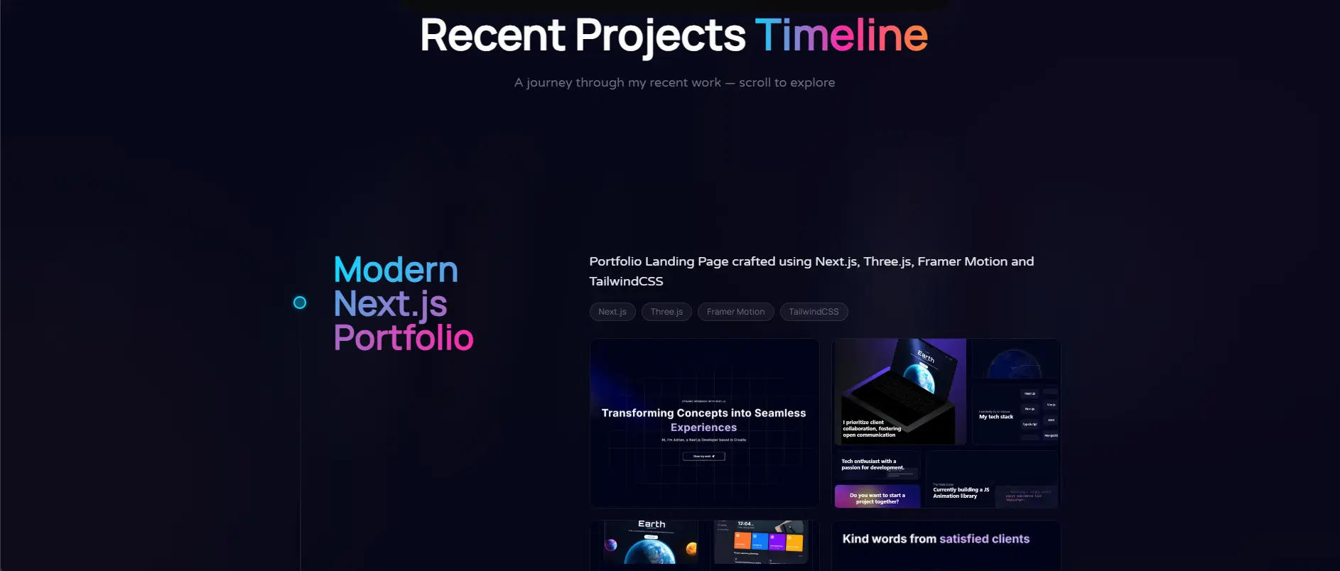 3D Portfolio screenshot 2