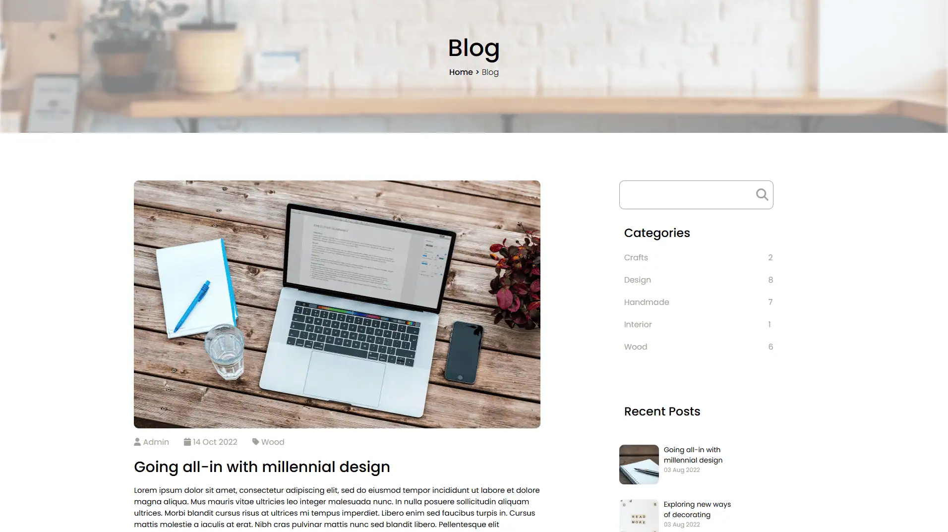Modern Furniture E-Commerce screenshot 1
