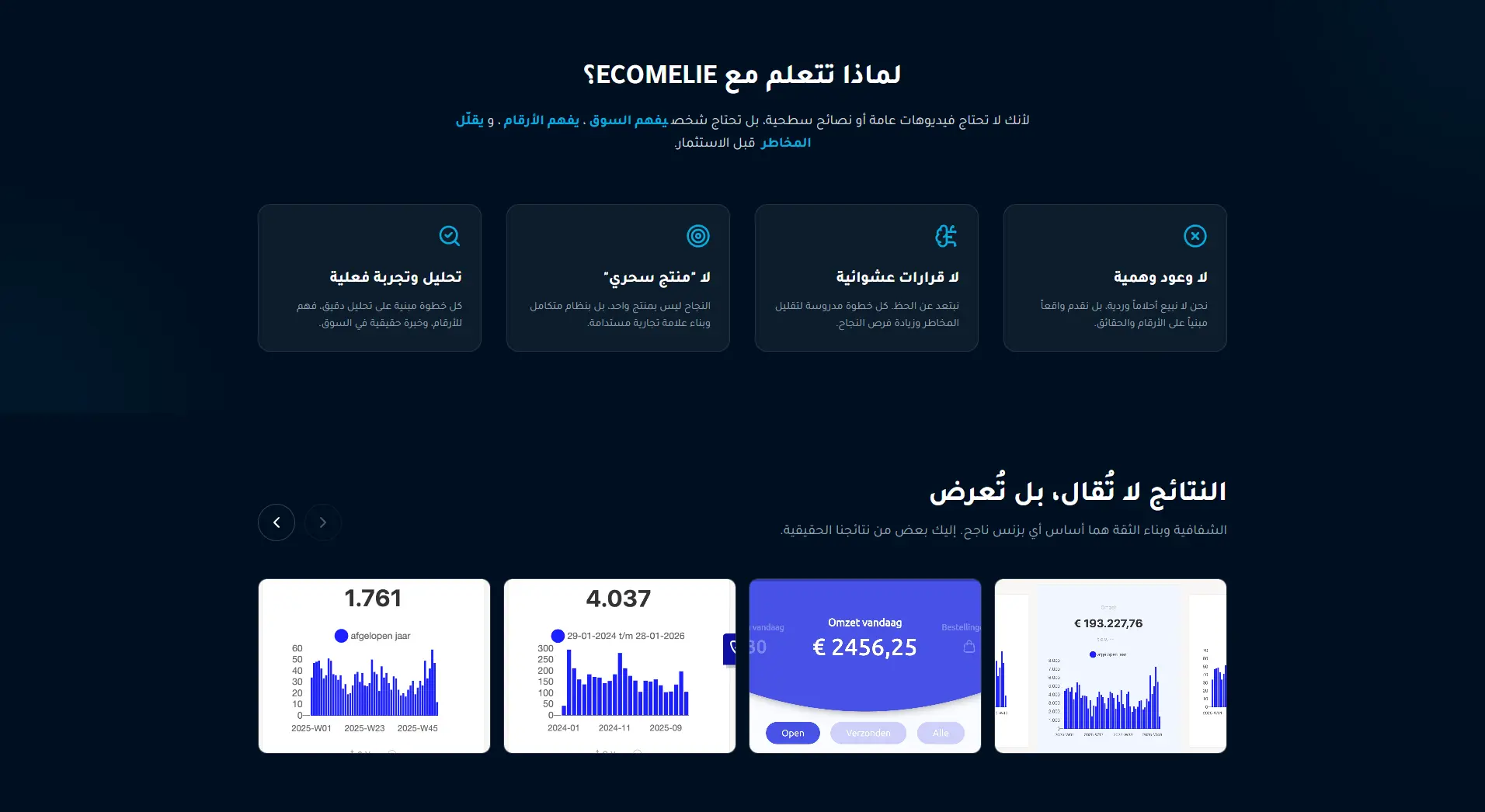 ECOMELIE – Landing Page for E-commerce Training screenshot 2