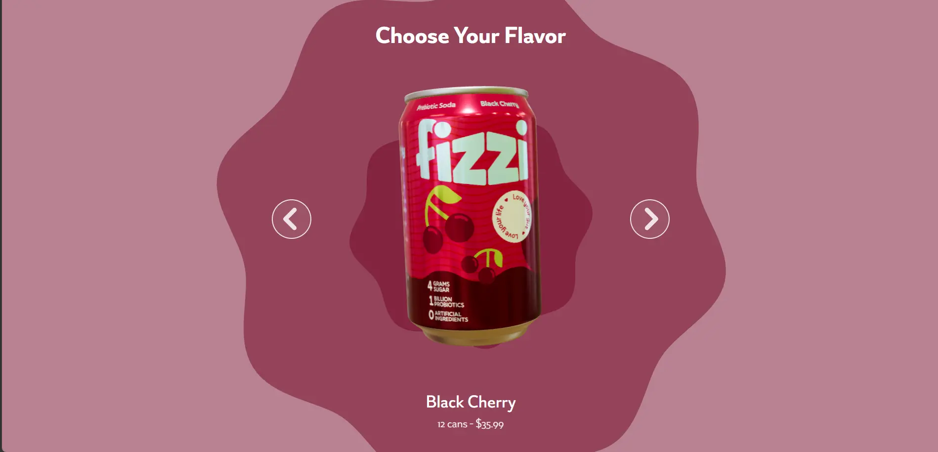 Fizzi - A 3D Interactive Soda Landing Page screenshot 2