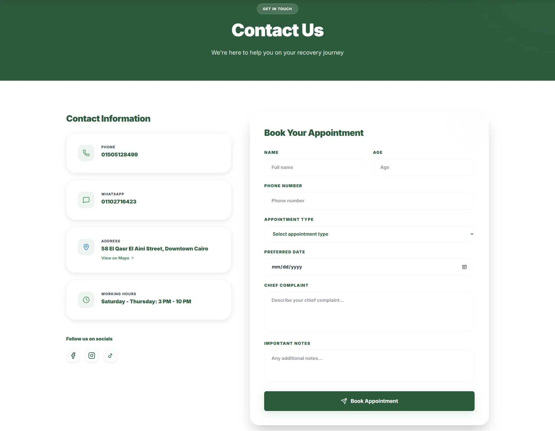 Garden Physio Clinic Multilingual Web Platform screenshot 12