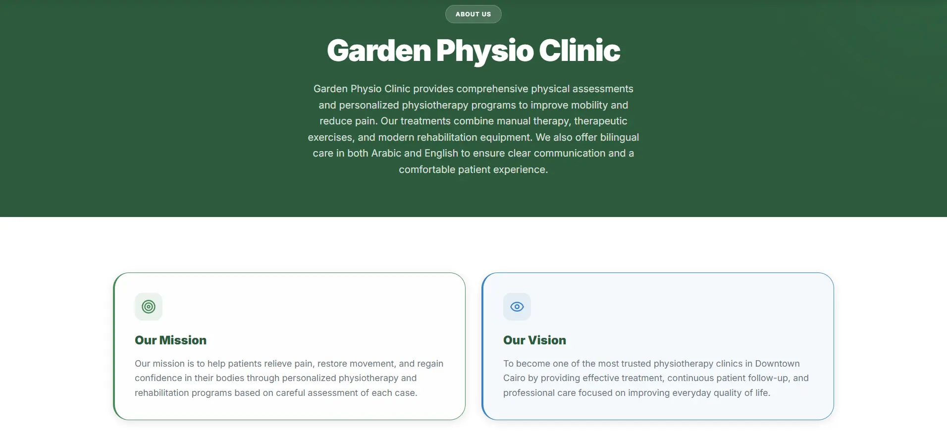 Garden Physio Clinic Multilingual Web Platform screenshot 7