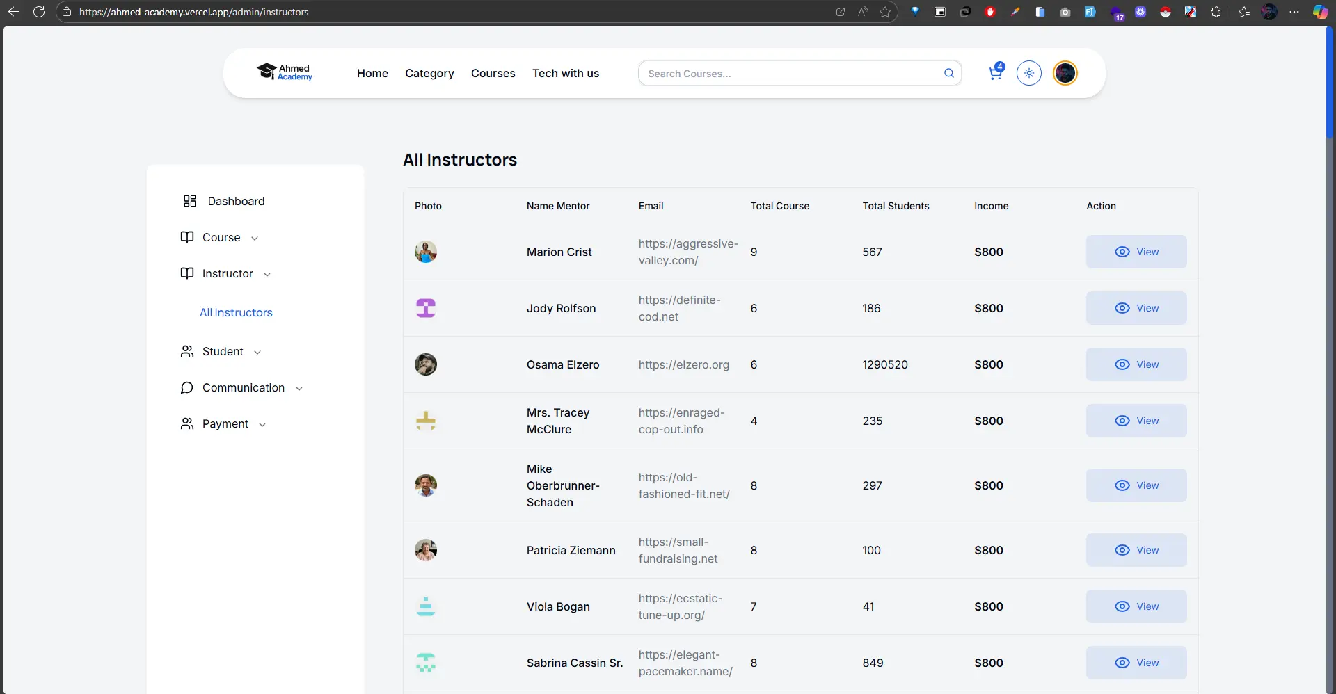 Education Platform + Admin & Instructor Dashboard screenshot 19