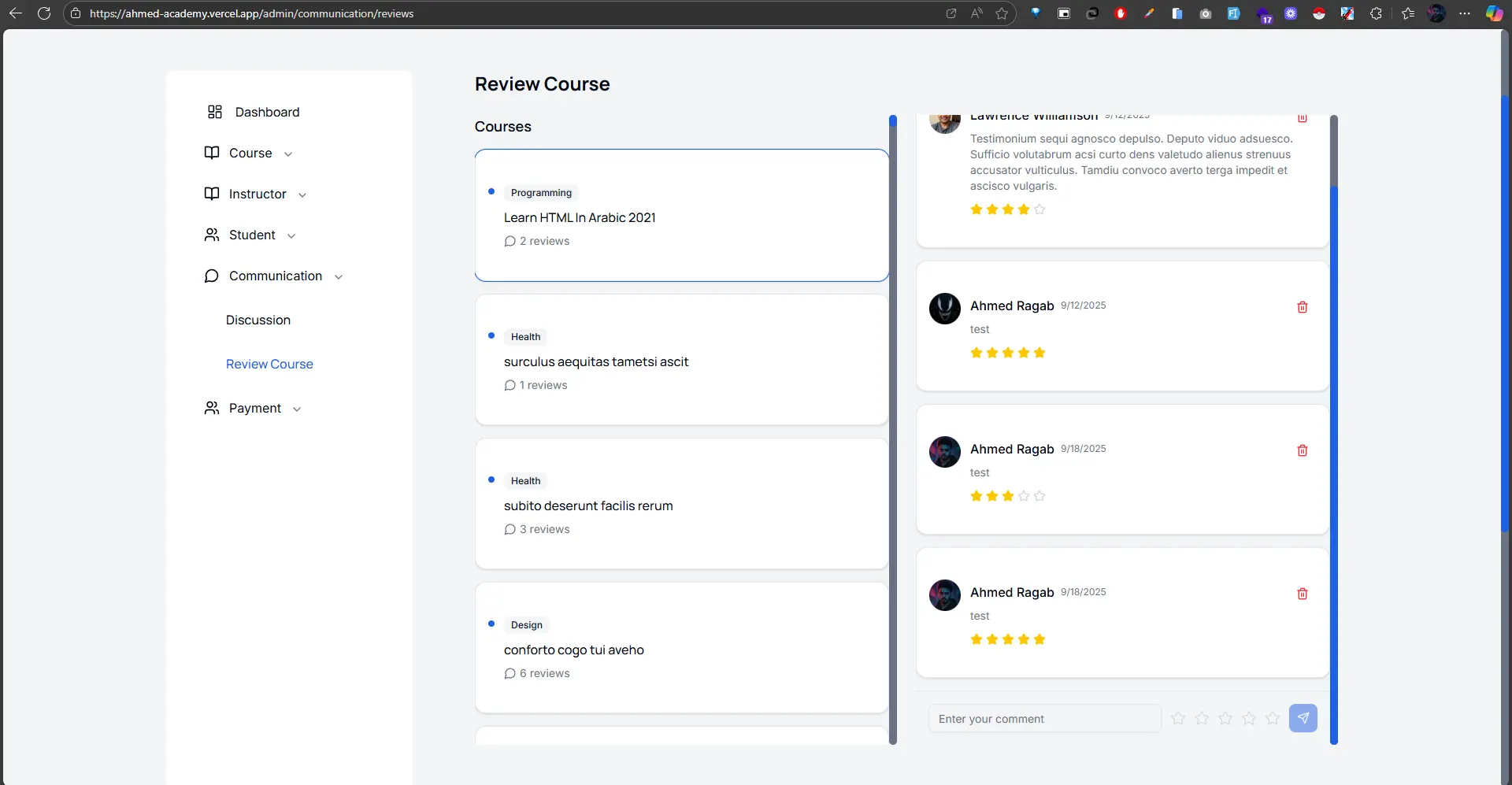 Education Platform + Admin & Instructor Dashboard screenshot 20