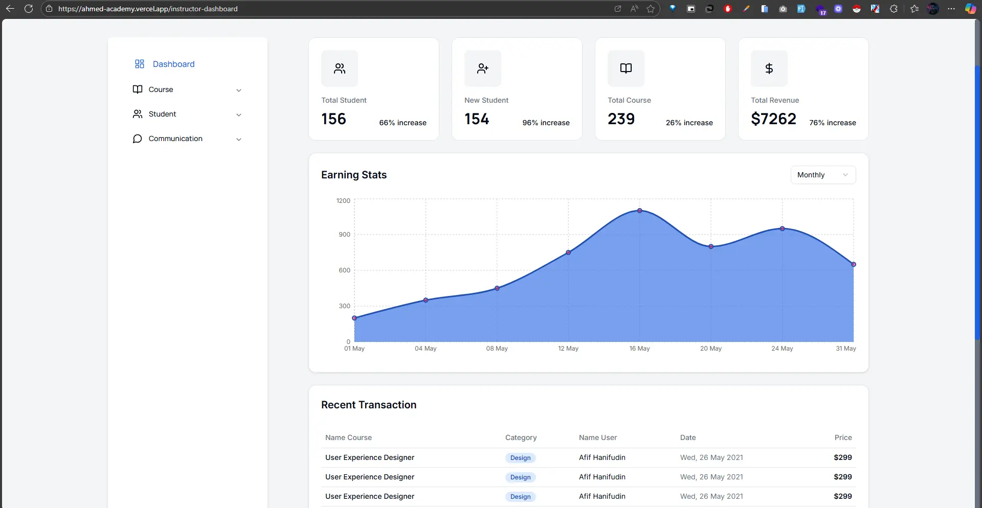 Education Platform + Admin & Instructor Dashboard screenshot 21