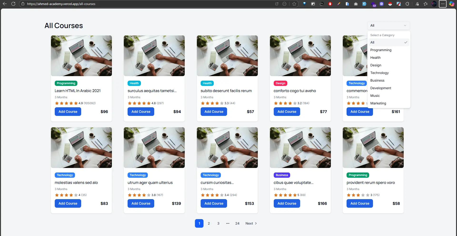 Education Platform + Admin & Instructor Dashboard screenshot 4