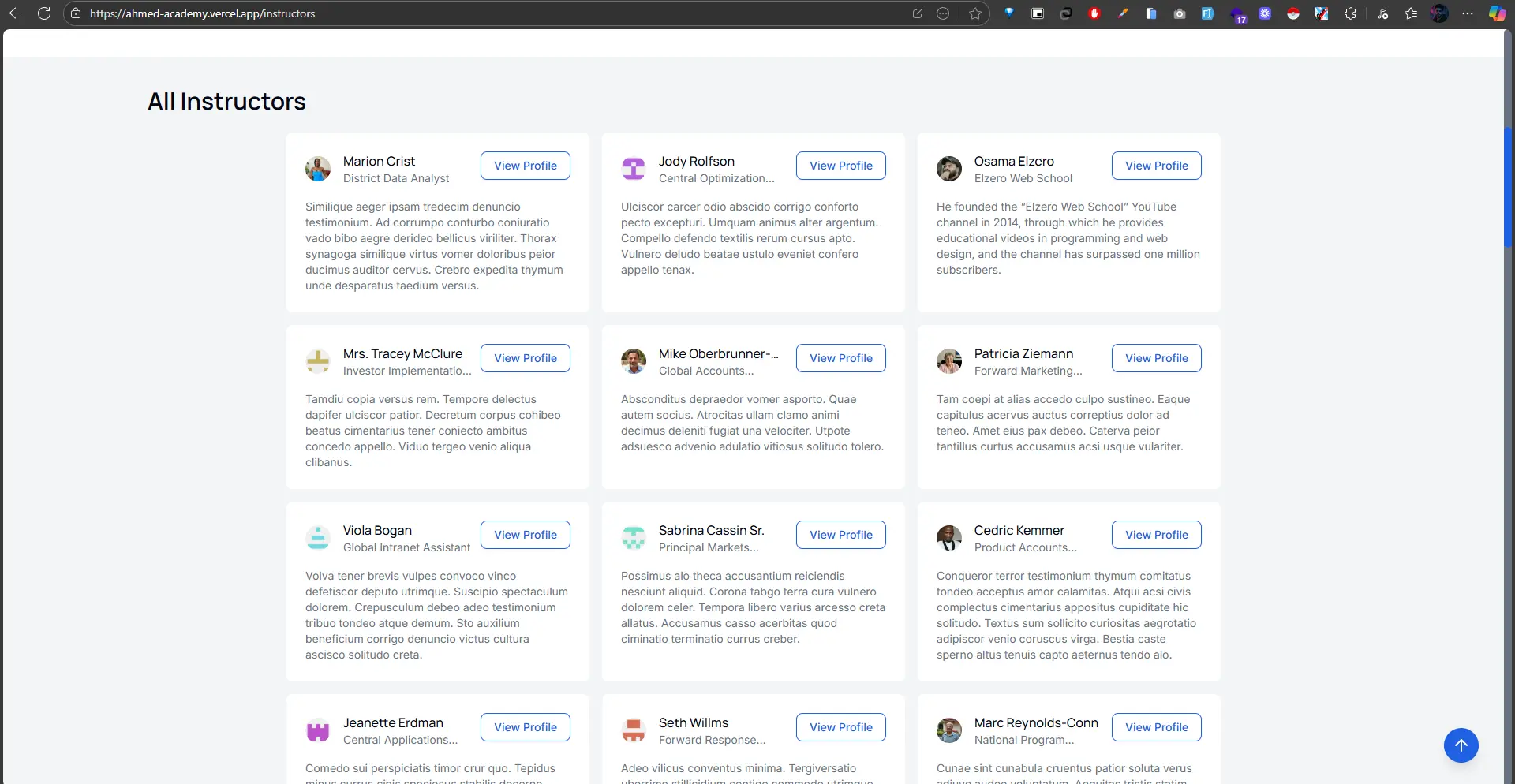 Education Platform + Admin & Instructor Dashboard screenshot 5