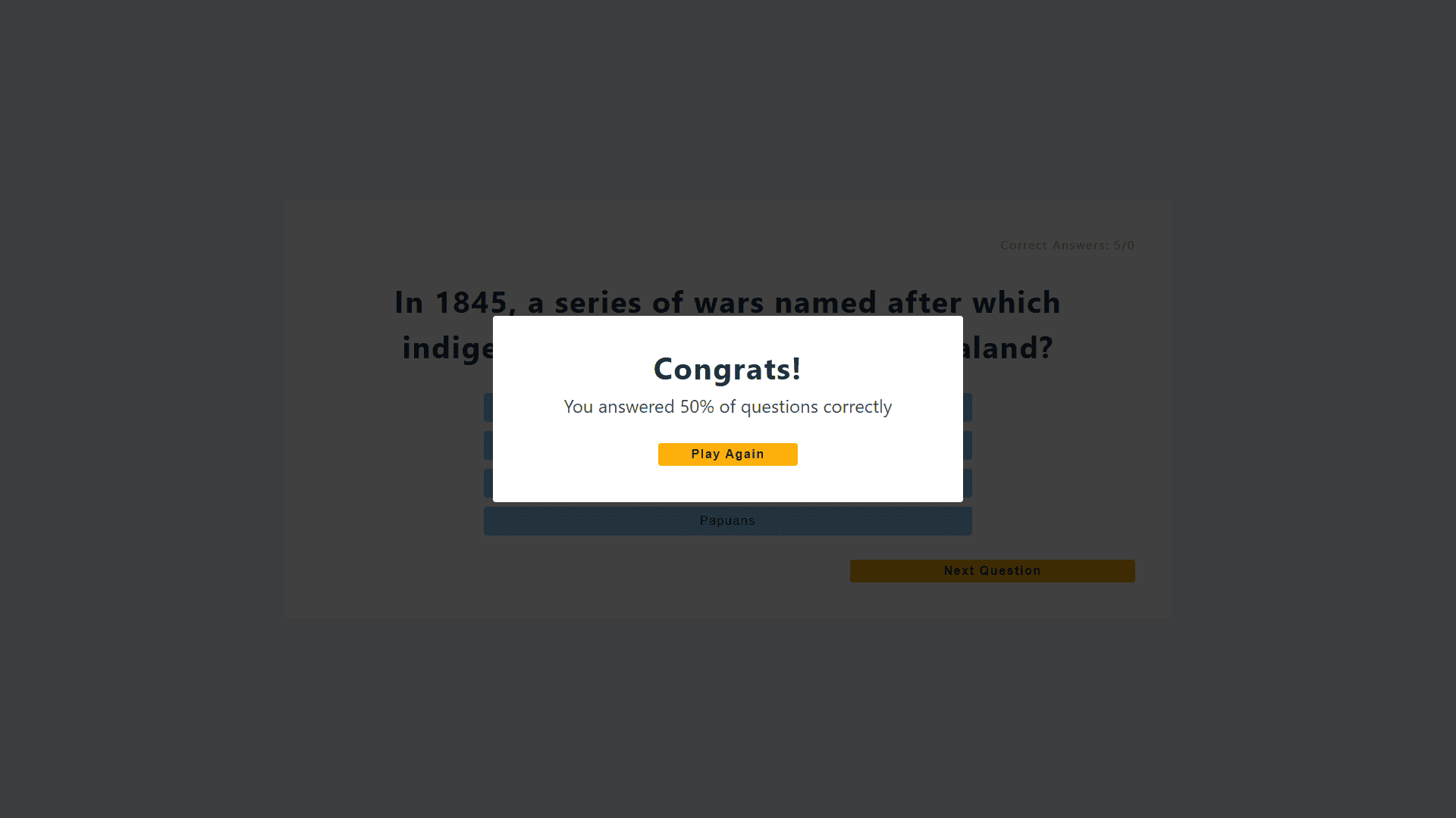 API-Powered Quiz Challenge screenshot 2