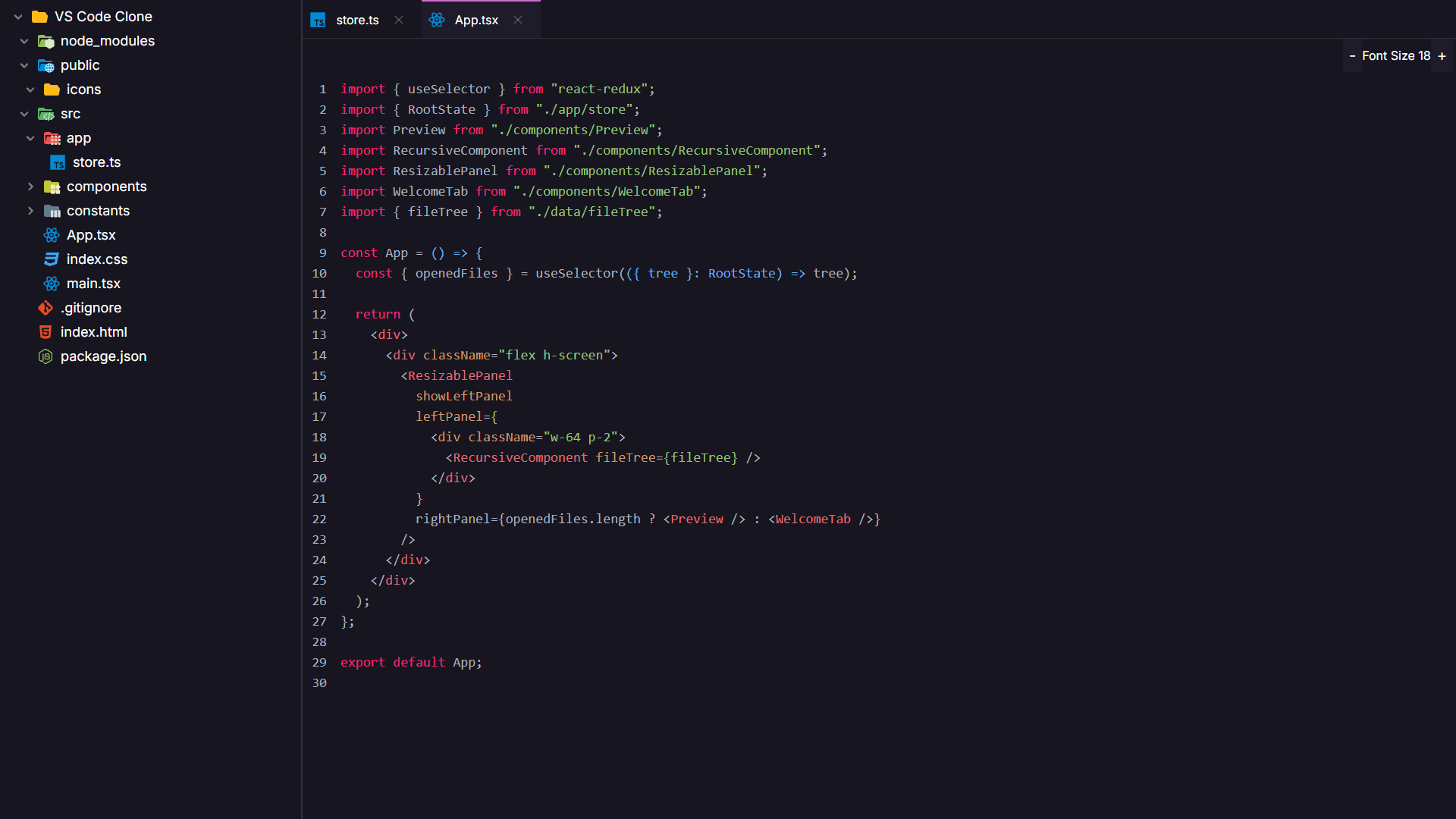 VS Code Interface Recreation screenshot 2