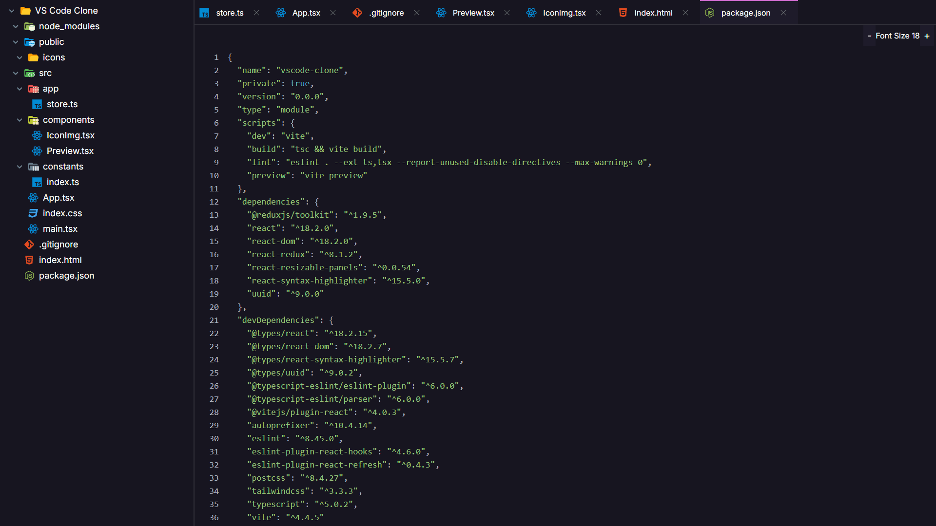 VS Code Interface Recreation screenshot 3