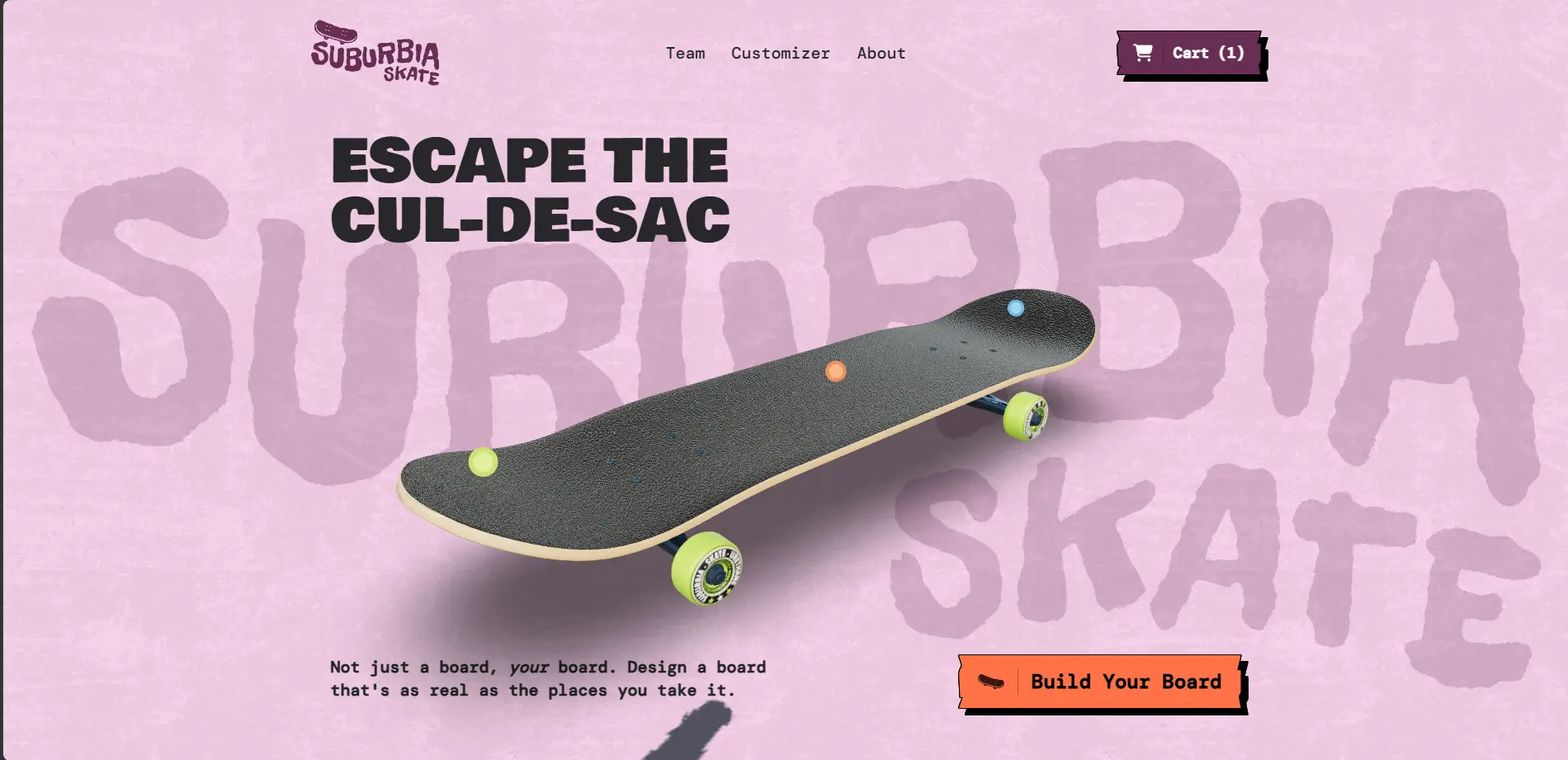 Suburbia 3D Skateboard