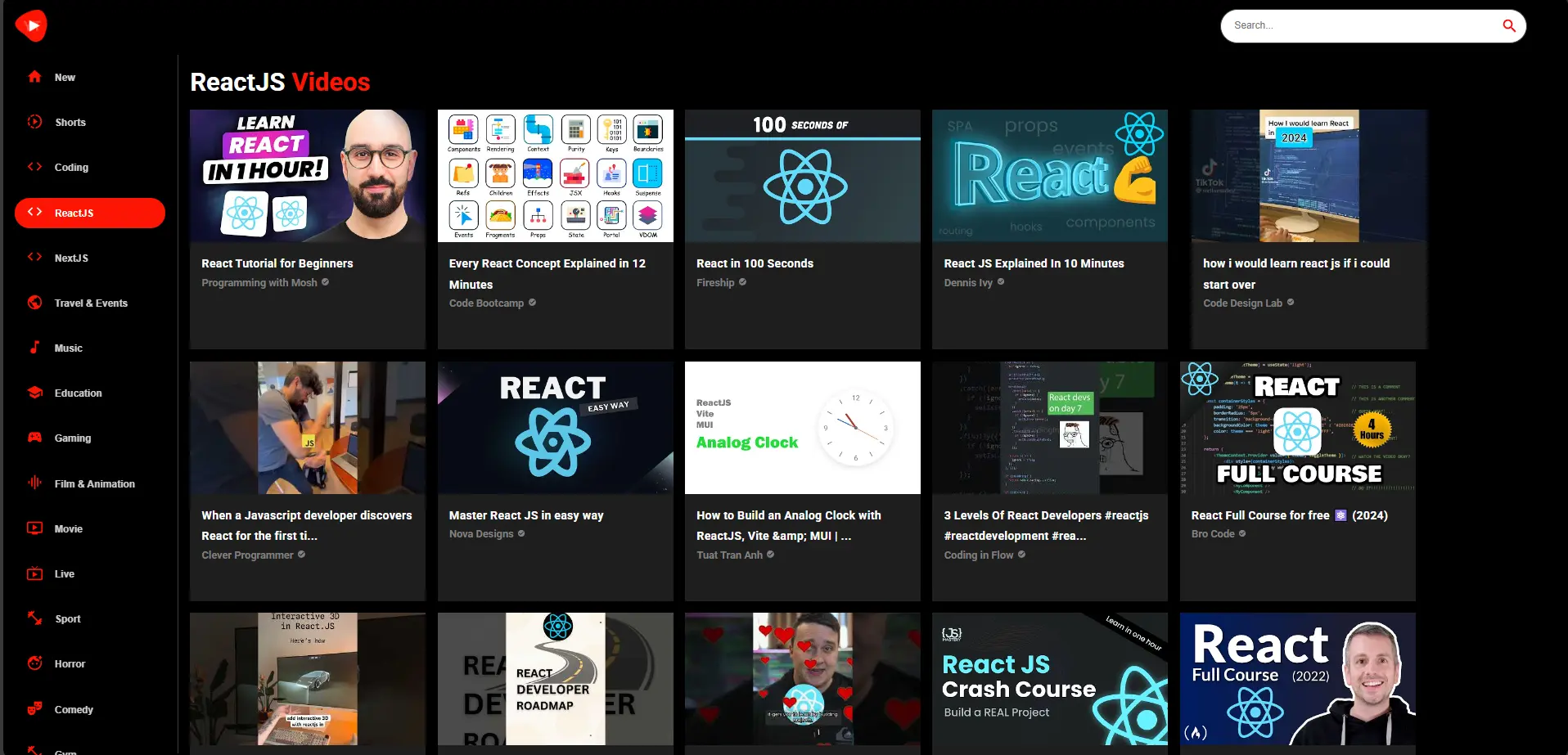 Full-Featured YouTube Clone App