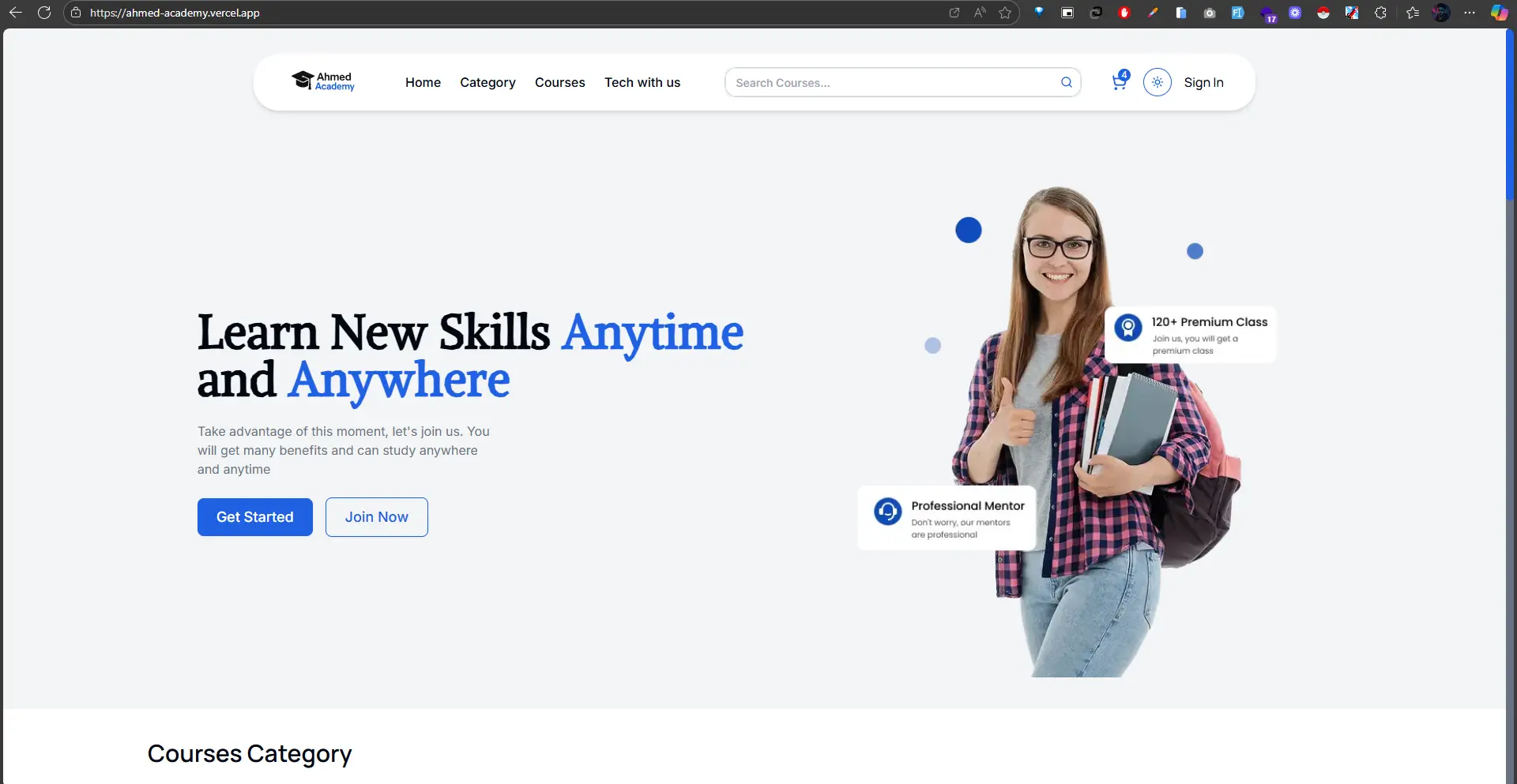 Education Platform + Admin & Instructor Dashboard project preview